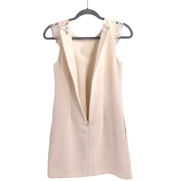J. Crew Womens Size 00 Edged Lace Cap Sleeve Sheath Dress Knee Length - Picture 7 of 8